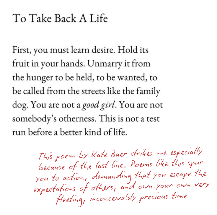 To Take Back A Life